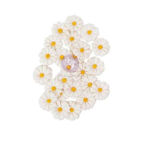 Prima Marketing Among the Wildflowers Flowers White Meadow 24pz
