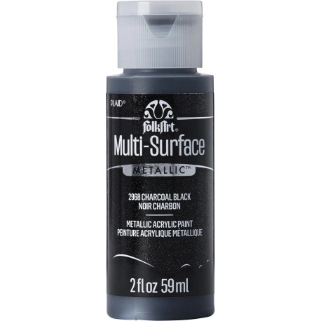 FolkArt Multi-Surface Metallic Charcoal Black