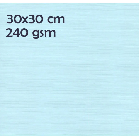 Cartoncino effetto LINO Baby Blue 250 gms 30x30cm