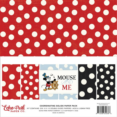 Echo Park Mouse And Me Coordinating Solids Paper Pack 30x30cm