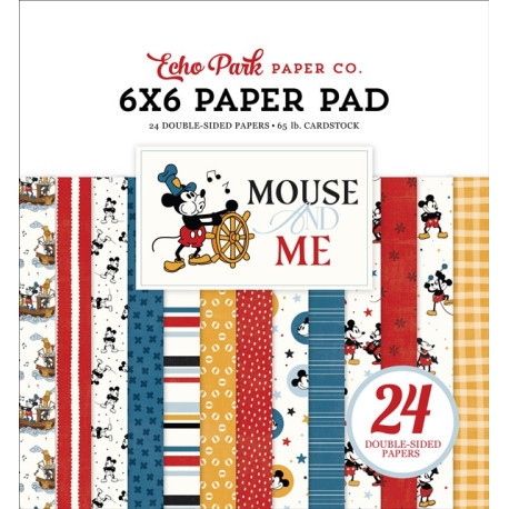 Echo Park Mouse And Me Paper Pad 15x15cm