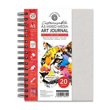 Cosmic Shimmer A5 Art Journal Customisable Mixed Media 350gsm