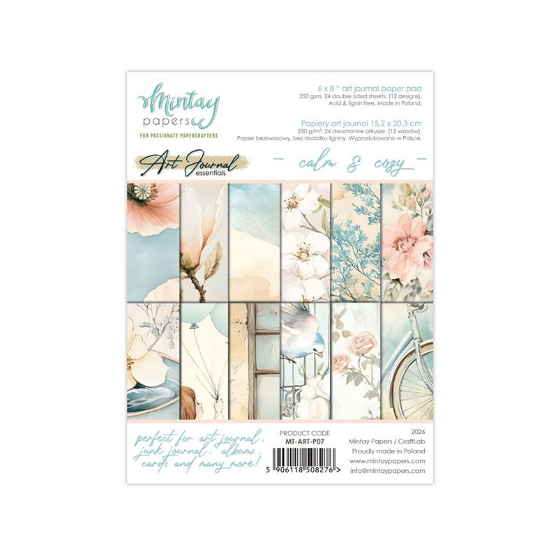 Mintay Papers Art Journal Paper Pad Calm & Cozy 15x20cm