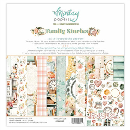 Mintay Papers Family Stories Paper Pad 30x30cm