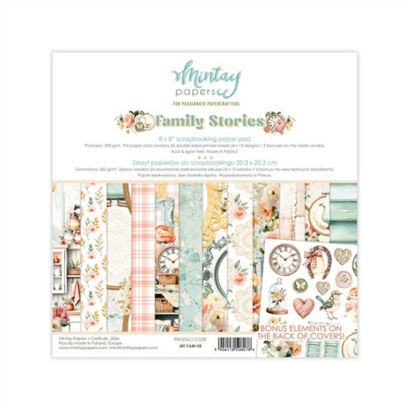 Mintay Papers Family Stories Paper Pad 20x20cm