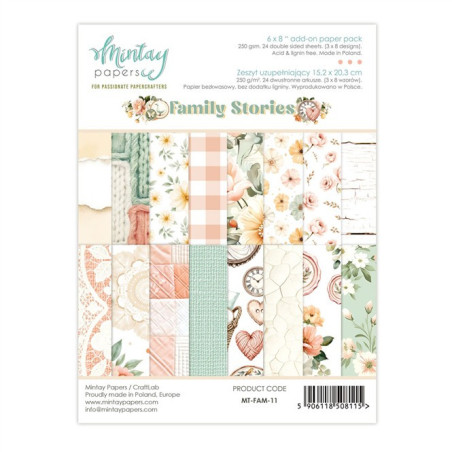 Mintay Papers Family Stories Paper Pad 15x20cm