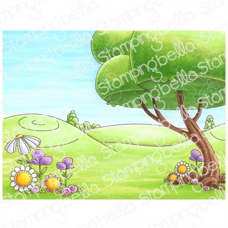 Stamping Bella STORYBOOK MEADOWS BACKDROP Stamp
