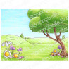 Stamping Bella STORYBOOK MEADOWS BACKDROP Stamp