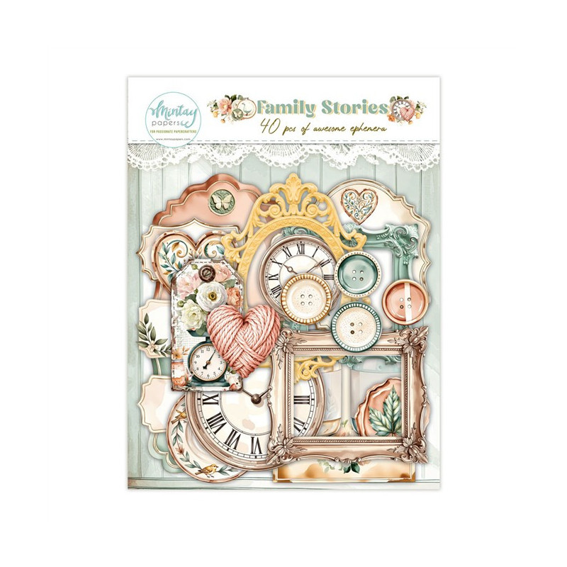 Mintay Papers Family Stories Paper Ephemera 40pz