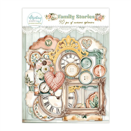 Mintay Papers Family Stories Paper Ephemera 40pz