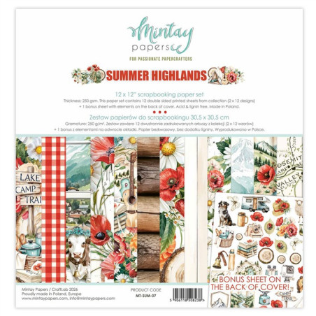 Mintay Papers Summer Highlands Paper Pad 30x30cm