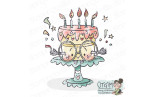 Stamping Bella SPEC-TACULAR BIRTHDAY CAKE Stamp