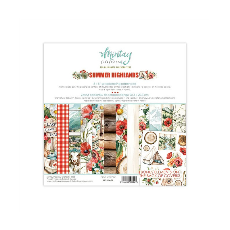 Mintay Papers Summer Highlands Paper Pad 20x20cm