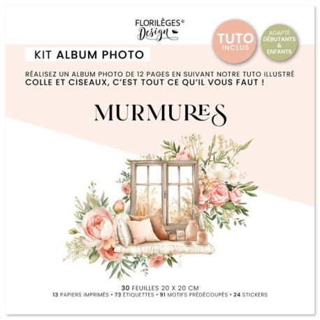 Florileges Kit Album Creativo MURMURES 20x20cm