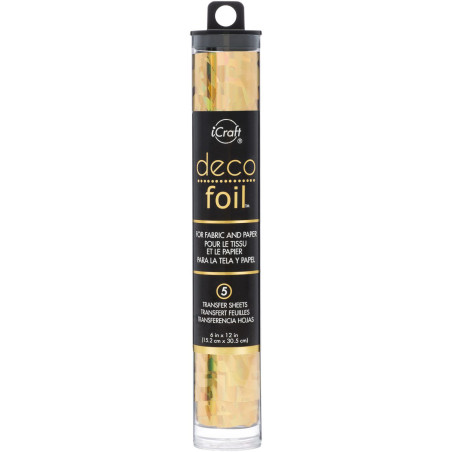 Deco Foil Transfer Sheets Gold Shattered Glass 5 fogli