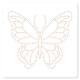 Florileges Stencil per piercing PAPILLON FLOTTANT 15x15cm