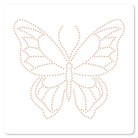Florileges Stencil per piercing PAPILLON FLOTTANT 15x15cm