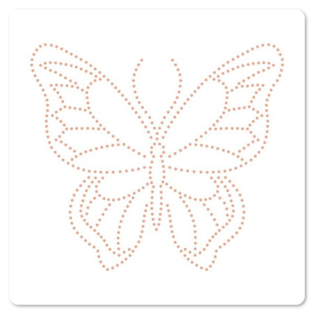 Florileges Stencil per piercing PAPILLON FLOTTANT 15x15cm