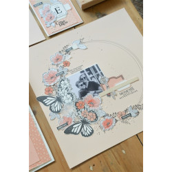 Florileges Kit Carte Monocolore GINKGO 30x30cm