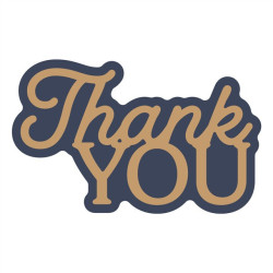 Spellbinders Essentially Yours Sentiments Etched Dies Layered Thank You