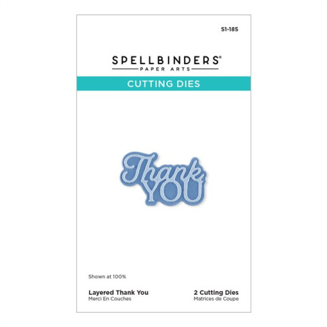 Spellbinders Essentially Yours Sentiments Etched Dies Layered Thank You