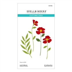 Spellbinders Poppy Song Etched Dies Leaf & Bloom