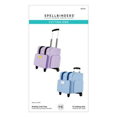 Spellbinders We All Have Baggage Etched Dies Rolling Craft Tote