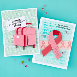 Spellbinders We All Have Baggage Etched Dies Rolling Craft Tote