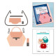 Spellbinders We All Have Baggage Etched Dies Designer Purse