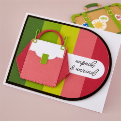 Spellbinders We All Have Baggage Etched Dies Designer Purse