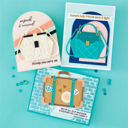 Spellbinders We All Have Baggage Etched Dies Designer Purse