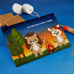 Spellbinders Summer Camp Etched Dies Woodland Trio