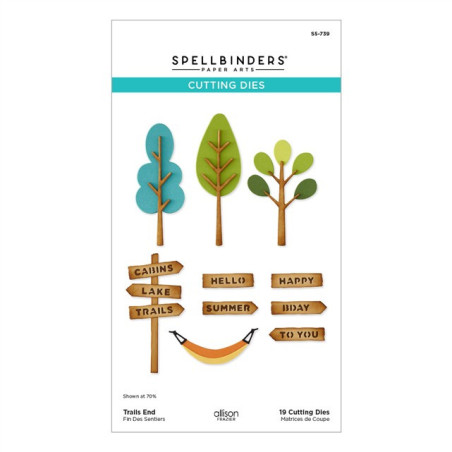 Spellbinders Summer Camp Etched Dies Trails End