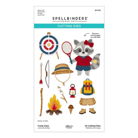 Spellbinders Summer Camp Camp Days Etched Dies