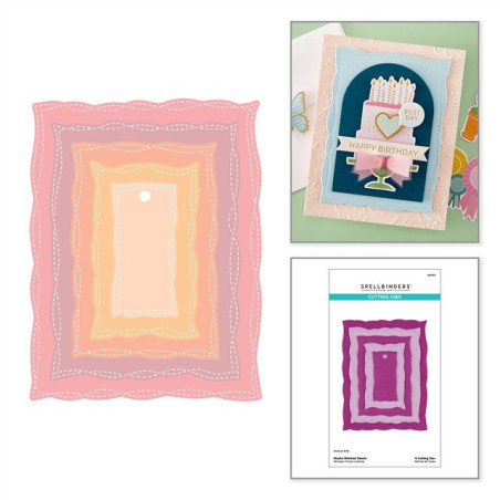 Spellbinders Poppy Song Etched Dies Playful Stitched Panels