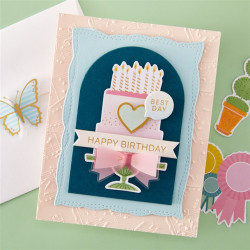 Spellbinders Poppy Song Etched Dies Playful Stitched Panels