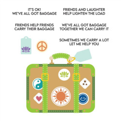 Spellbinders We All Have Baggage Stamp & Die Set Retro Suitcase and Sentiments