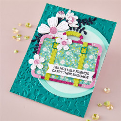 Spellbinders We All Have Baggage Stamp & Die Set Retro Suitcase and Sentiments