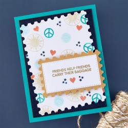 Spellbinders We All Have Baggage Stamp & Die Set Retro Suitcase and Sentiments