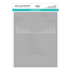 Spellbinders Summer Camp Layered Stencil Lakeside Memories 4pz