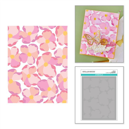 Spellbinders Poppy Song Layered Stencil Petal Burst 6pz