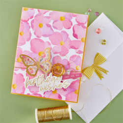 Spellbinders Poppy Song Layered Stencil Petal Burst 6pz