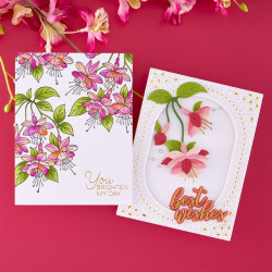 Spellbinders Magical Fuchsia 3D Embossing Folder by Alex Syberia