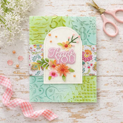 Spellbinders Essentially Yours Sentiments Etched Dies Layered Thank You