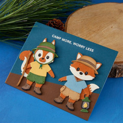 Spellbinders Summer Camp Etched Dies Trailside Trio