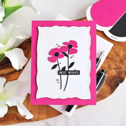Spellbinders Poppy Song Etched Dies Leaf & Bloom