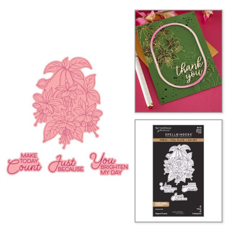 Spellbinders Magical Fuchsia Press + Foil Plate & Die Set by Alex Syberia