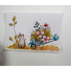 L'Encre et l'Image Armful of Happiness Clear Stamp