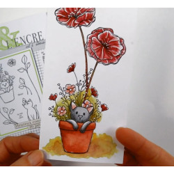 L'Encre et l'Image Armful of Happiness Clear Stamp