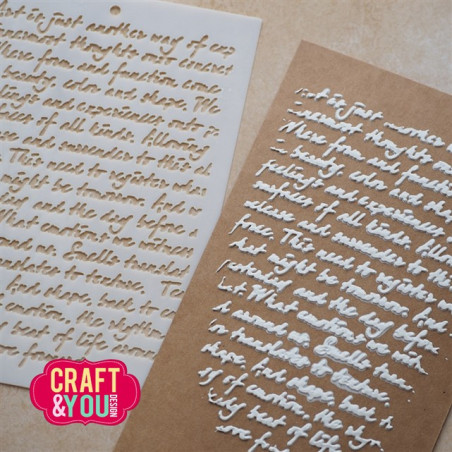 Craft&You Handwritten Tekst A6 Stencil